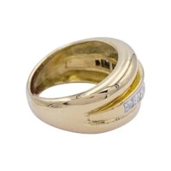 Miller Bague Vintage Or Jaune Et Diamants -Castafiore Boutique bague vintage or jaune et diamants 382049