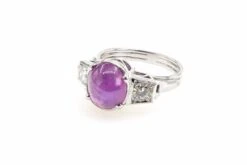 Bague Vintage Saphir Rose De Ceylan étoilé