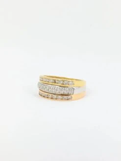 Bague Vintage Trois Or Et Diamants -Castafiore Boutique bague vintage trois or et diamants 627117
