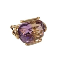 Bague Cocktail En Or Et Amétrine