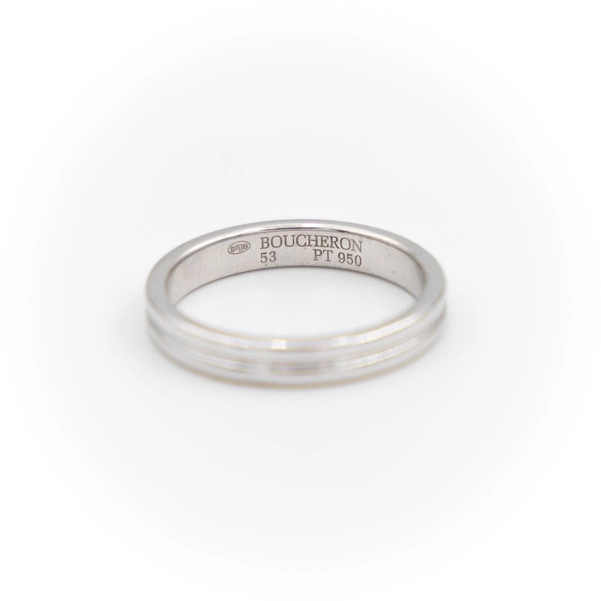Boucheron Bague Alliance Godron Platine 2 Boucheron Bague Alliance Godron Platine – Image 2