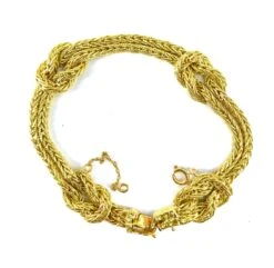 BOUCHERON Bracelet En Or 18 Carats, Modèle Noeud Marin, Signé Et Numéroté