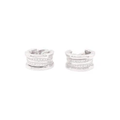 Miller Boucle D'oreilles Créoles BULGARI "B.Zero1" En Or Blanc Et Diamants -Castafiore Boutique boucle doreille creoles bulagri bzero1 or blanc diamants 982015