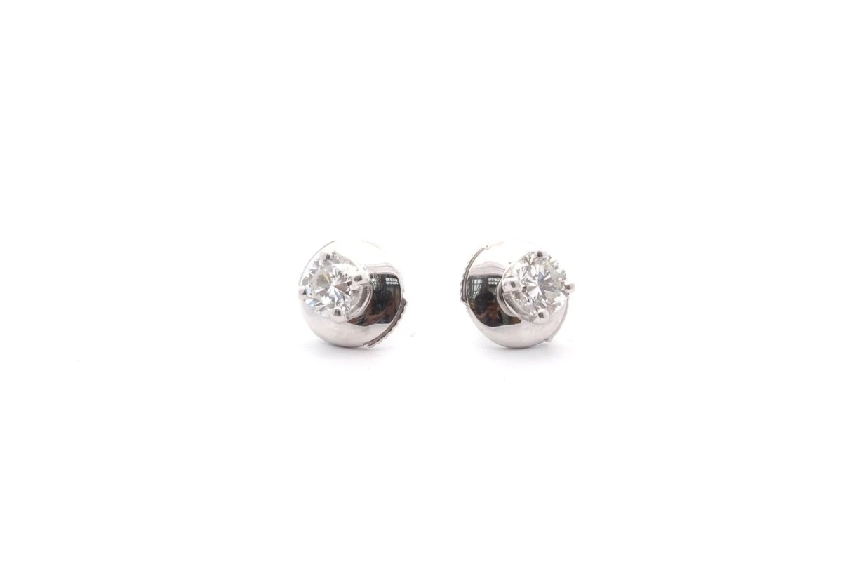 Boucle D'oreille Puces Diamants En Or 3 Boucle D'oreille Puces Diamants En Or – Image 3