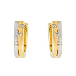 Boucle D'oreilles Or Jaune Diamant