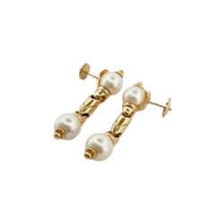 Boucles D'oreilles Pendantes BULGARI En Or Jaune Et Perles 5 Boucles D'oreilles Pendantes BULGARI En Or Jaune Et Perles -Castafiore Boutique boucle doreilles pendantes bulgari en or jaune et perles 226326