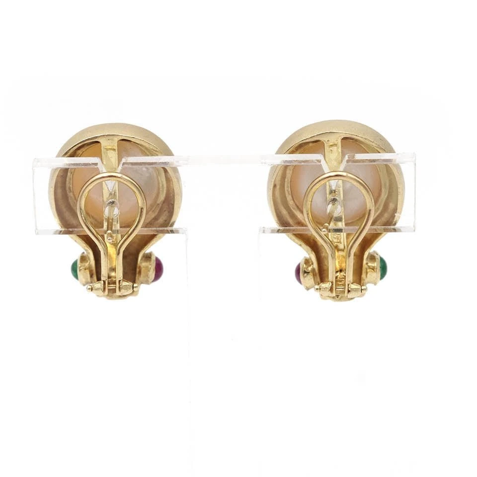 Boucles D'oreille Clip Perle En Or Jaune 4 Boucles D'oreille Clip Perle En Or Jaune – Image 4