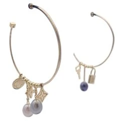 Miller Boucles D'oreille Créoles LOUIS VUITTON "Monogram" En Or Jaune Et Perles -Castafiore Boutique boucles doreille creoles louis vuitton monogram en or jaune et perles 457546