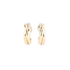 Boucles D'oreilles CARTIER "Trinity" En Or Jaune, Or Blanc Et Or Rose