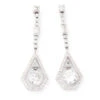 Boucles D'oreilles Art Déco En Platine Et Diamants