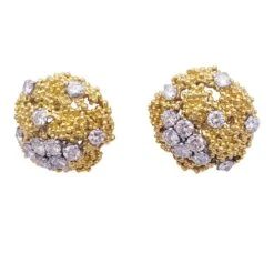 Miller Boucles D'oreilles BOUCHERON En Or Jaune, Platine Et Diamants. -Castafiore Boutique boucles doreilles boucheron en or jaune platine et diamants 815183