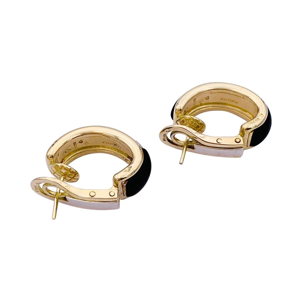 Miller Boucles D'oreilles BOUCHERON "Les Plurielles", En Or Jaune, Diamants Et Bois D'amourette 3 Miller Boucles D'oreilles BOUCHERON "Les Plurielles", En Or Jaune, Diamants Et Bois D'amourette – Image 3
