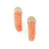 Boucles D'oreilles BOUCHERON Or Jaune, En Corail Et Diamants