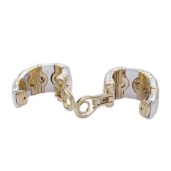 Miller Boucles D'oreilles BULGARI "Parentesi" En Or Jaune Et Acier. -Castafiore Boutique boucles doreilles bulgari parentesi en or jaune et acier 136957