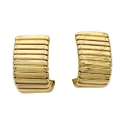 Miller Boucles D'oreilles BULGARI, "Tubogas" En Or Jaune