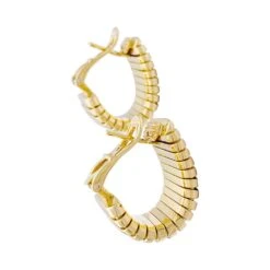 Miller Boucles D'oreilles BULGARI, "Tubogas" En Or Jaune -Castafiore Boutique boucles doreilles bulgari tubogas en or jaune 955885