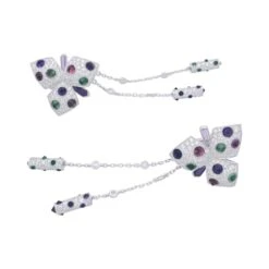 Miller Boucles D'oreilles CARTIER "Caresse D'Orchidée"en Or Blanc, Diamants Et Pierres De Couleurs -Castafiore Boutique boucles doreilles cartier caresse dorchideeen or blanc diamants et pierres de couleurs 661238