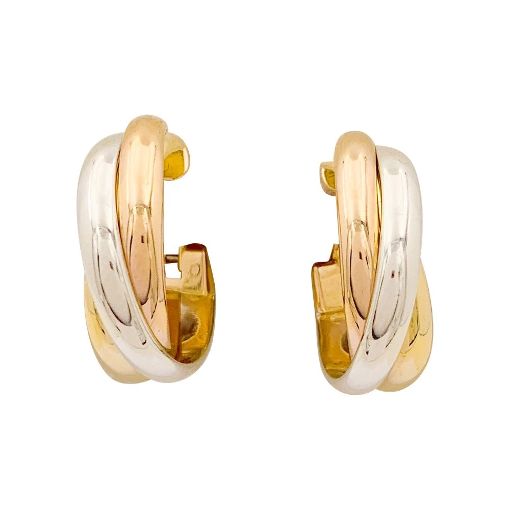 Miller Boucles D'oreilles CARTIER "Trinity", Trois Ors 1 Miller Boucles D'oreilles CARTIER "Trinity", Trois Ors