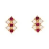 Miller Boucles D'oreilles CHAUMET En Or Jaune, Rubis Et Diamants
