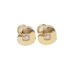 Boucles D'oreilles CHOPARD "Happy Diamonds" En En Or Jaune Et Diamants