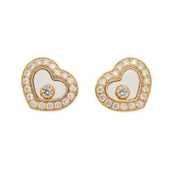 Boucles D'oreilles CHOPARD "Happy Diamonds" En Or Rose Et Diamants -Castafiore Boutique boucles doreilles chopard happy diamonds en or rose et diamants 529457