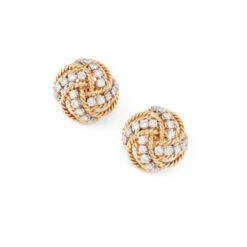 Boucles D'oreilles Clip BOUCHERON En Or Jaune Et Diamants