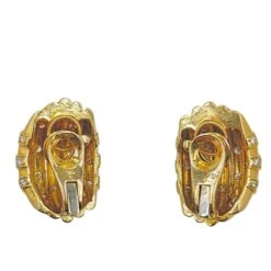 Boucles D'oreilles Clip CARTIER En Or Jaune Et Diamants -Castafiore Boutique boucles doreilles clip cartier en or jaune et diamants 426914
