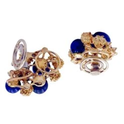 Miller Boucles D'oreilles Clip CHAUMET En Or Jaune, Lapis-lazuli Et Diamants -Castafiore Boutique boucles doreilles clip chaumet en or jaune lapis lazuli et diamants 207255