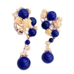 Miller Boucles D'oreilles Clip CHAUMET En Or Jaune, Lapis-lazuli Et Diamants -Castafiore Boutique boucles doreilles clip chaumet en or jaune lapis lazuli et diamants 322193