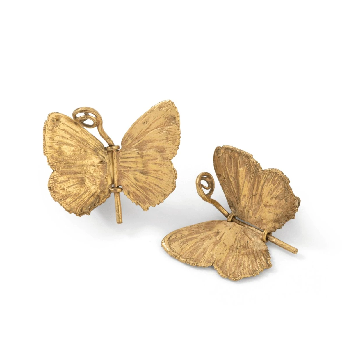 Boucles D'oreilles Clip CLAUDE LALANNE "Papillons" En Bronze Doré 1 Boucles D'oreilles Clip CLAUDE LALANNE "Papillons" En Bronze Doré