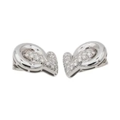 Boucles D'oreilles Clip En Or Blanc Et Diamants -Castafiore Boutique boucles doreilles clip en or blanc et diamants 398550