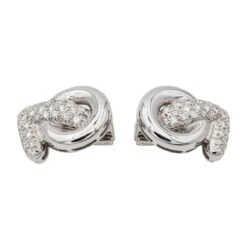 Boucles D'oreilles Clip En Or Blanc Et Diamants -Castafiore Boutique boucles doreilles clip en or blanc et diamants 684665
