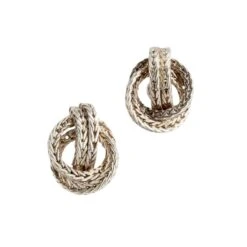 Boucles D'oreilles Clip HERMÈS "Vendôme" En Argent