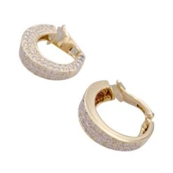 Miller Boucles D'oreilles Clip O.J Perrin, "Arena" En Or Jaune Et Diamants -Castafiore Boutique boucles doreilles clip oj perrin arena en or jaune et diamants 426587