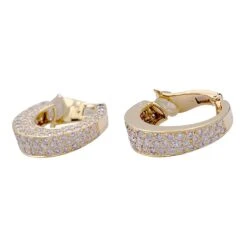 Miller Boucles D'oreilles Clip O.J Perrin, "Arena" En Or Jaune Et Diamants -Castafiore Boutique boucles doreilles clip oj perrin arena en or jaune et diamants 539675