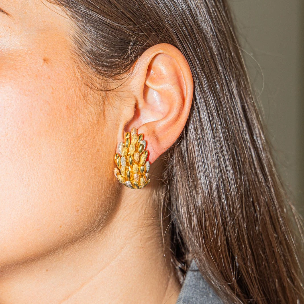 Boucles D'oreilles Clip Trois Ors 2 Boucles D'oreilles Clip Trois Ors – Image 2