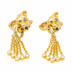 Boucles D'oreilles Clips CARTIER "Panthère" En Or Jaune, émeraudes Et Diamants 10 Boucles D'oreilles Clips CARTIER "Panthère" En Or Jaune, émeraudes Et Diamants -Castafiore Boutique boucles doreilles clips cartier panthere en or jaune emeraudes et diamants 522152