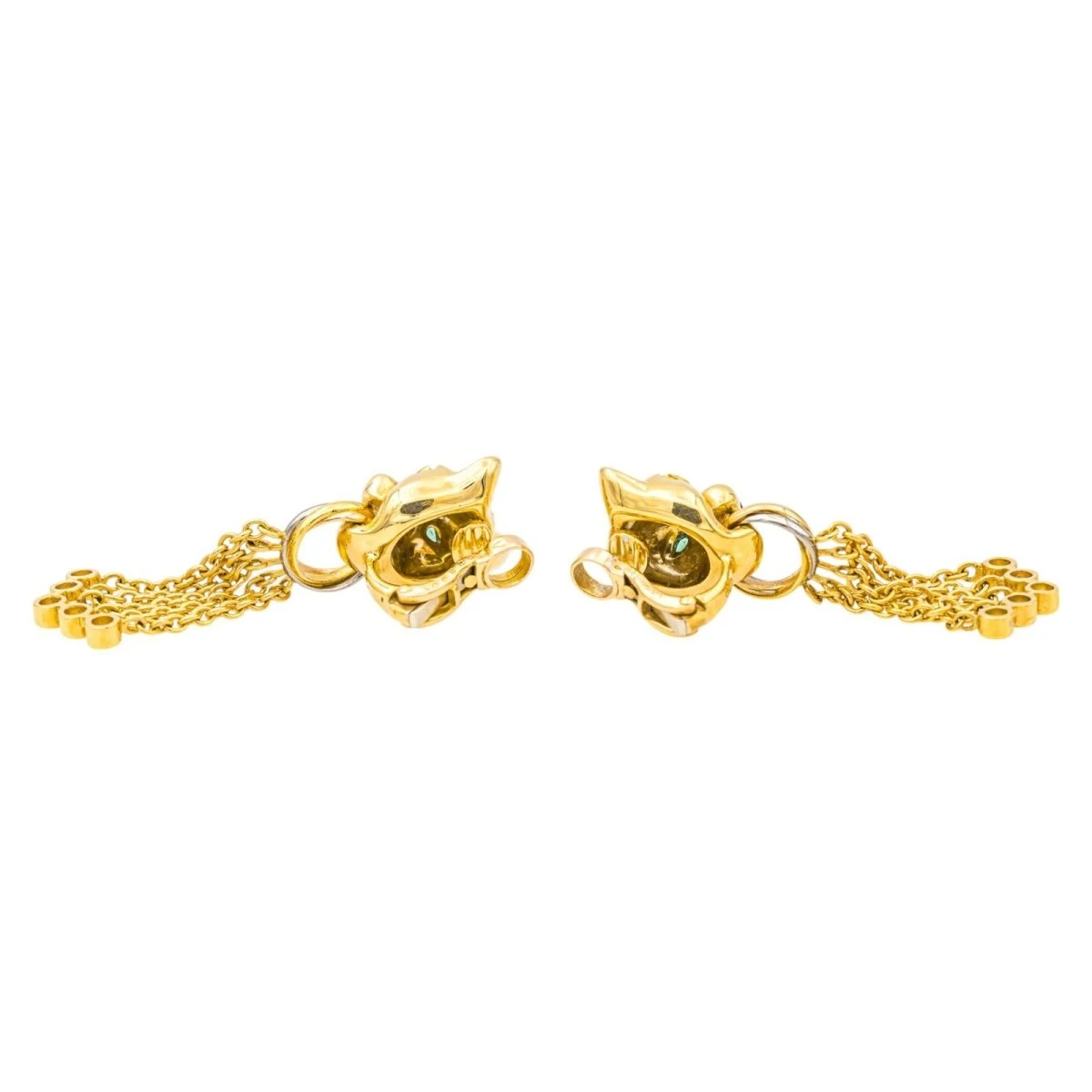 Boucles D'oreilles Clips CARTIER "Panthère" En Or Jaune, émeraudes Et Diamants 5 Boucles D'oreilles Clips CARTIER "Panthère" En Or Jaune, émeraudes Et Diamants – Image 5