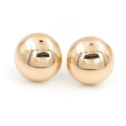 Boucles D'oreilles Clips Demi-sphère En Or Jaune