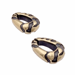 Miller Boucles D'oreilles Clips En Or Jaune Et Bronze -Castafiore Boutique boucles doreilles clips en or jaune et bronze 385025