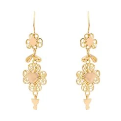 Boucles D'oreilles Clips En Or Rose