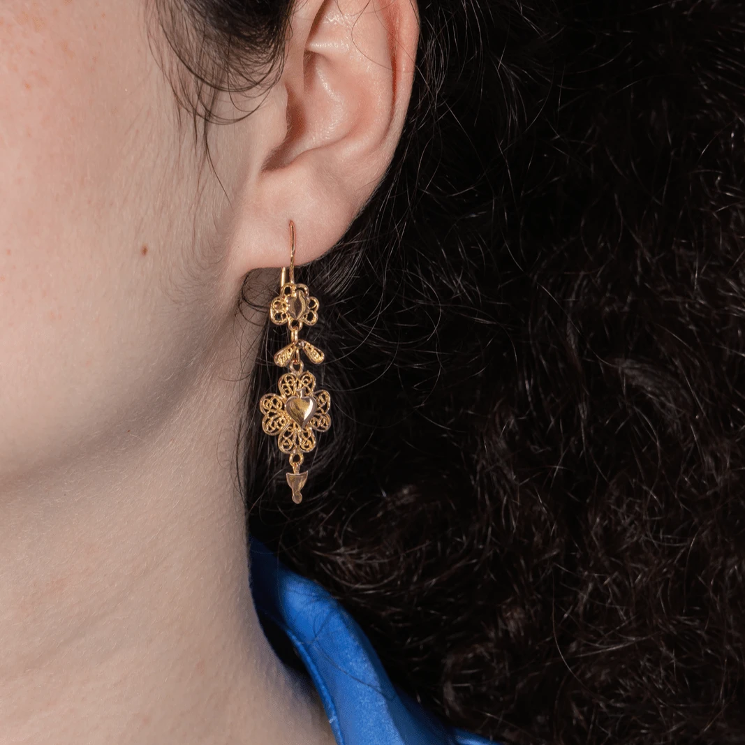 Boucles D'oreilles Clips En Or Rose 2 Boucles D'oreilles Clips En Or Rose – Image 2