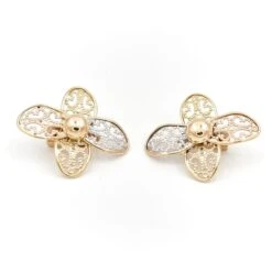 Boucles D'oreilles Clips Fleur Filigrane En 3 Ors 7 Boucles D'oreilles Clips Fleur Filigrane En 3 Ors -Castafiore Boutique boucles doreilles clips fleur filigrane en 3 ors 508857