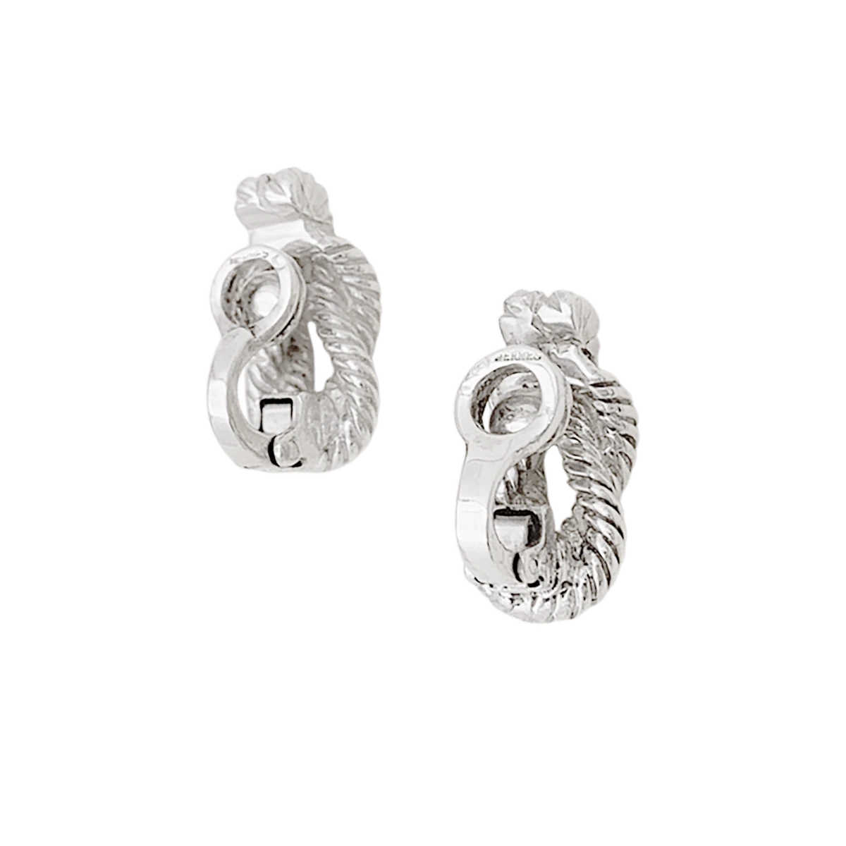 Miller Boucles D'oreilles Clips HERMÈS "Audierne" En Argent 4 Miller Boucles D'oreilles Clips HERMÈS "Audierne" En Argent – Image 4