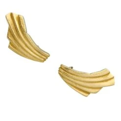 Miller Boucles D'oreilles Clips LALAOUNIS "Drapé" En Or Jaune
