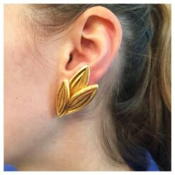 Miller Boucles D'oreilles Clips LALAOUNIS En Or Jaune -Castafiore Boutique boucles doreilles clips lalaounis en or jaune 823850