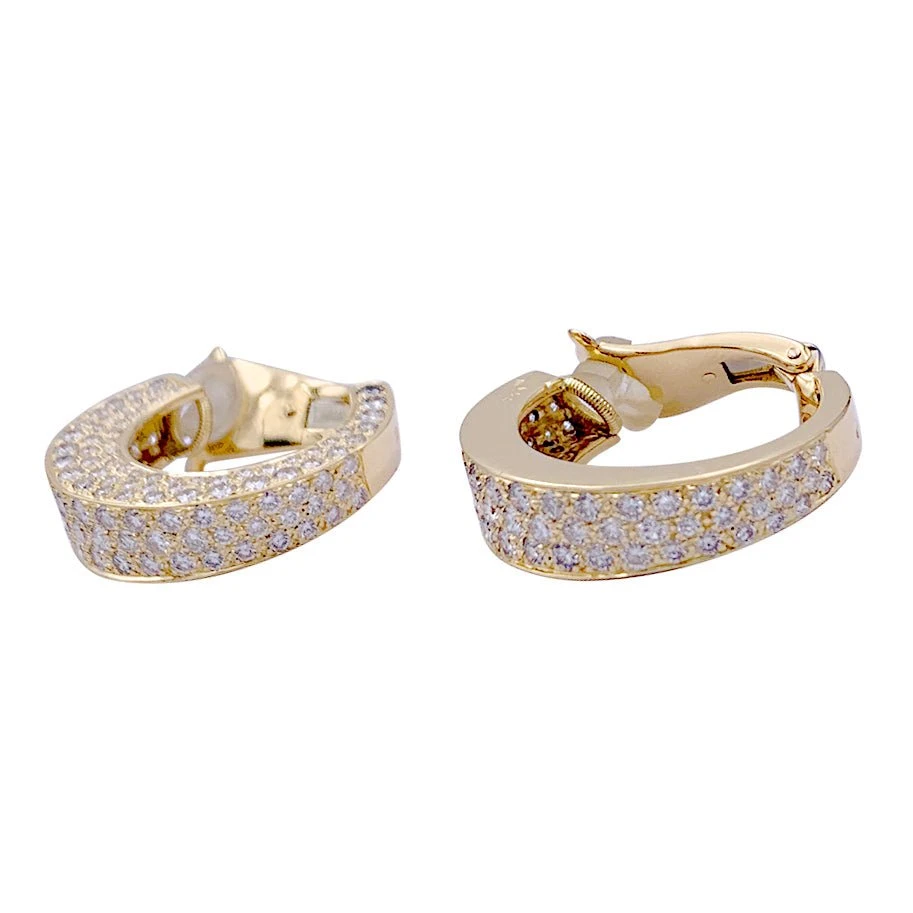 Miller Boucles D'oreilles Clips O.J PERRIN, En Or Jaune Et Diamants 3 Miller Boucles D'oreilles Clips O.J PERRIN, En Or Jaune Et Diamants – Image 3