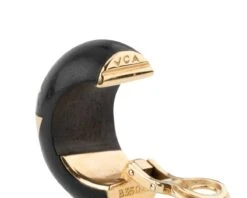 Boucles D'oreilles Clip VAN CLEEF & ARPELS En Or Jaune Et Bois D'amourette -Castafiore Boutique boucles doreilles clips van cleef arpels en or jaune et bois damourette 164855