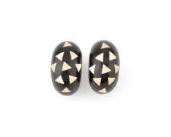 Boucles D'oreilles Clip VAN CLEEF & ARPELS En Or Jaune Et Bois D'amourette