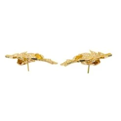 Boucles D'oreilles Clou En Or Jaune Et Diamant -Castafiore Boutique boucles doreilles clou en or jaune et diamant 401247